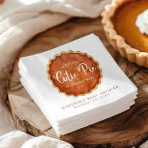 Serviette En Papier Une Baby Shower pour un Petit Bout de Tarte d'Auto