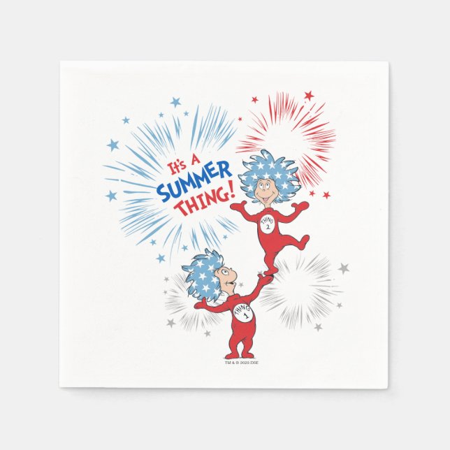 Serviette En Papier Une chose deux C'est une chose d'été (Devant)