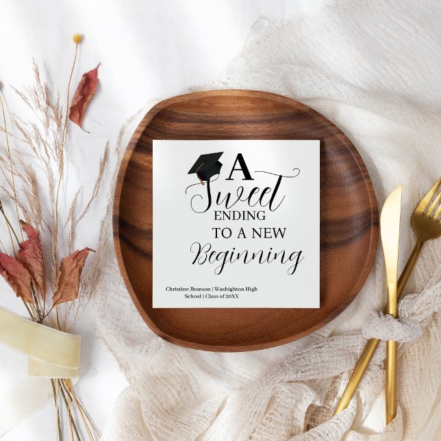 Serviette En Papier Une douce fin à la fête de remise des diplômes du  (Créateur téléchargé)