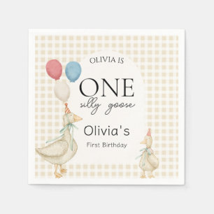 Serviette En Papier Une fête d'anniversaire de l'oie idiote