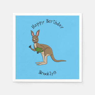 Serviette En Papier Une jolie illustration de kangourou australien