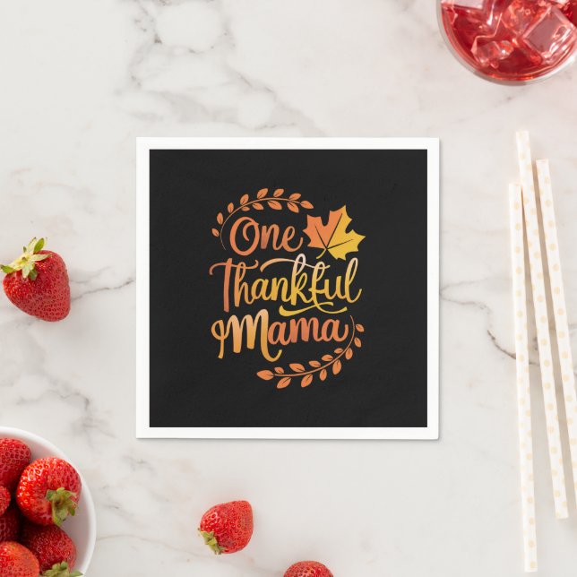 Serviette En Papier Une Maman Gentille Chute Thanksgiving Automne (En situation)