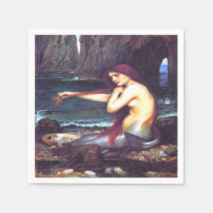 Serviette En Papier Une mermaid John William Waterhouse