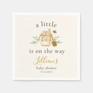 Serviette En Papier Une petite abeille arrive Bébé Shower