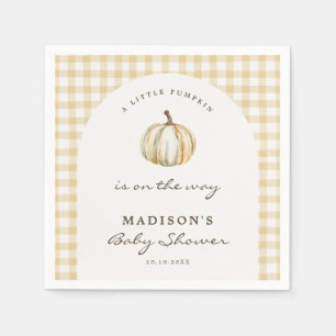 Serviette En Papier Une petite Baby Shower carreaux de Pompier