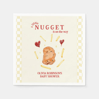Serviette En Papier Une petite boulette en route Baby Shower