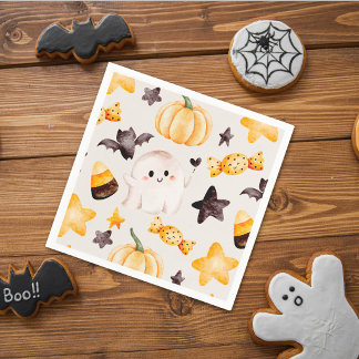 Serviette En Papier Une petite chauve-souris shower bébé Halloween aqu