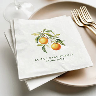 Serviette En Papier Une Petite Cutie Se Trouve En Chemin Baby shower