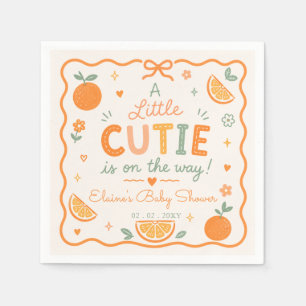Serviette En Papier Une petite mignonne est en route Fête de bébé oran