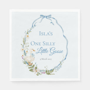 Serviette En Papier Une Petite Oie Silencieuse Aquarelle Anniversaire