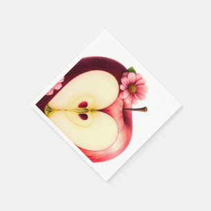 Serviette En Papier Une petite pomme arrive Shower bébé d'automne