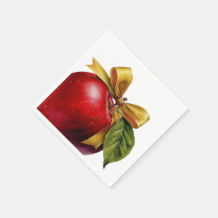 Serviette En Papier Une petite pomme arrive Shower bébé d'automne
