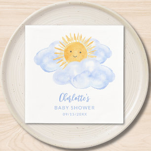 Serviette En Papier Une Petite Rayon De Soleil Fête Prénatale De Bébé