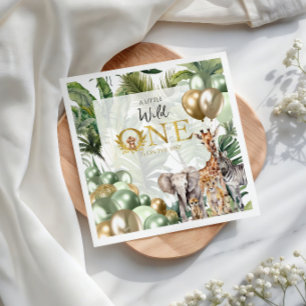 Serviette En Papier Une Petite Sauvageonne Safari Baby Shower Jungle V