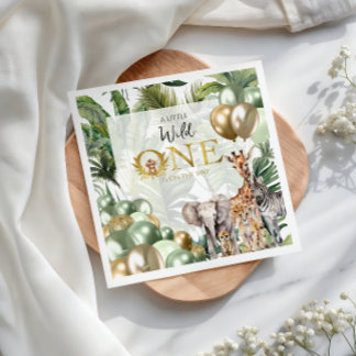 Serviette En Papier Une Petite Sauvageonne Safari Baby Shower Jungle V
