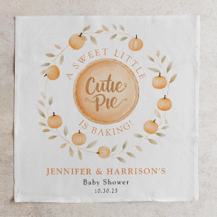 Serviette En Papier Une Petite Tarte À La Cutie Est En Train De Cuire 