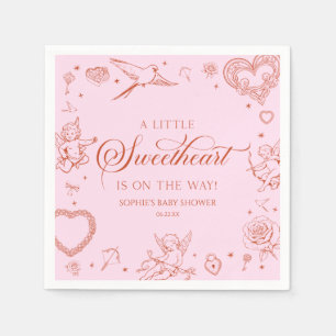 Serviette En Papier Une Saint-Valentin Petite Chérie Baby Shower