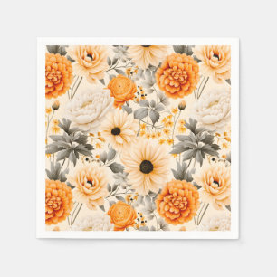 Serviette En Papier Une série florale d'automne 1
