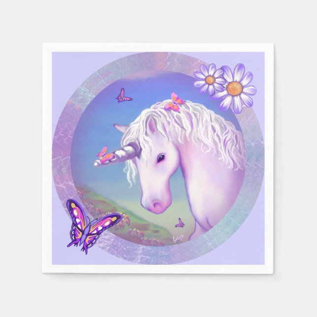 Serviette En Papier Une serviette Paradise Violette (Devant)