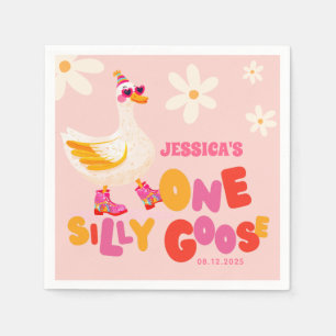 Serviette En Papier Une Soirée d'Anniversaire Retro Goose Retro