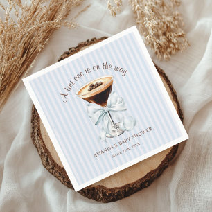 Serviette En Papier Une Tini One arrive Baby Shower