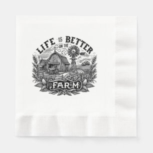 Serviette En Papier Une vie d'agriculture drôle est meilleure à la fer