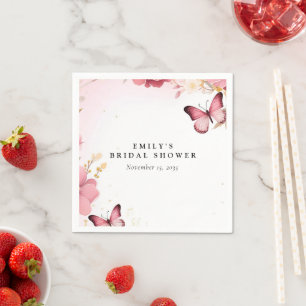 Serviette En Papier Une vie de papillons Shower de mariage
