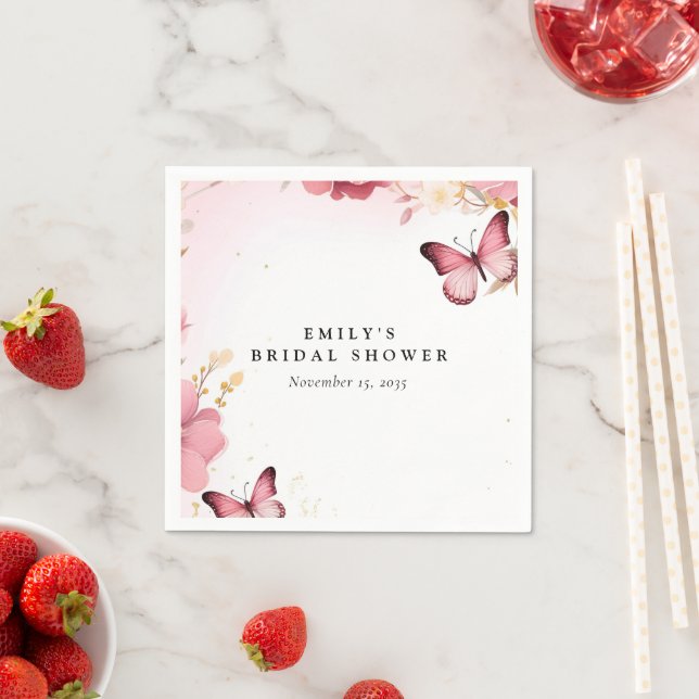 Serviette En Papier Une vie de papillons Shower de mariage (En situation)