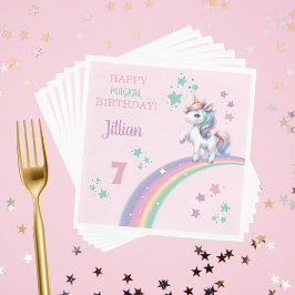 Serviette En Papier Unicorn Magique fête d'anniversaire