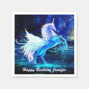 Serviette En Papier Unicorn Pegasus Imaginaire à Moonlight Anniversair