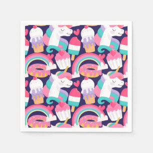 Serviette En Papier Unicornes