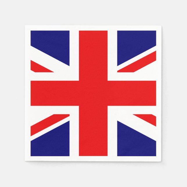 SERVIETTE EN PAPIER UNION JACK - LE DRAPEAU BRITANNIQUE (Devant)