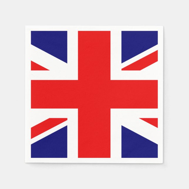 SERVIETTE EN PAPIER UNION JACK - LE DRAPEAU BRITANNIQUE (Devant)