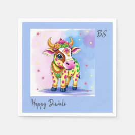 Serviette En Papier Unique Diwali Holy Cows in Disguise Art