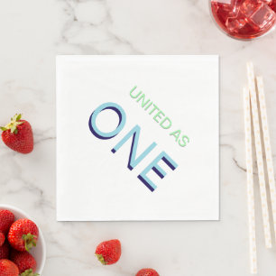 Serviette En Papier Unis dans un message d'unité