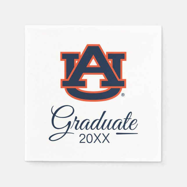 Serviette En Papier Université d'Auburn | Graduation (Devant)