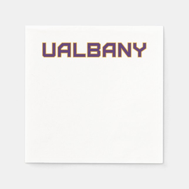 Serviette En Papier Université de Albany Wordmark (Devant)