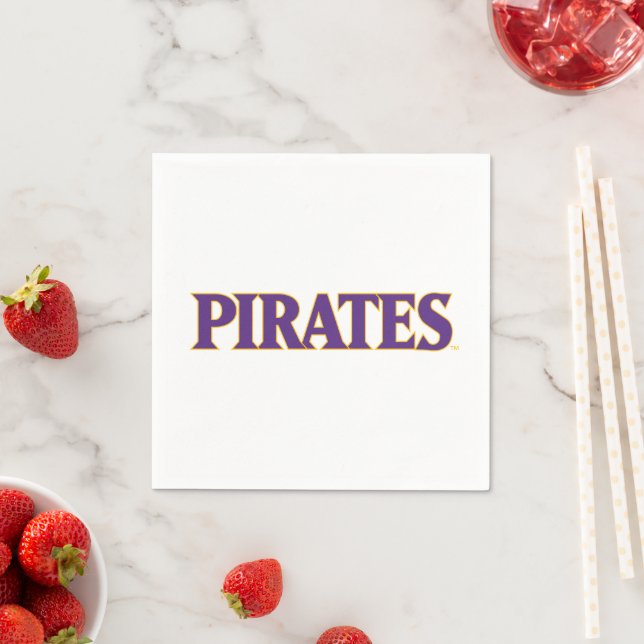 Serviette En Papier Université de Caroline de l'Est | Pirates (En situation)