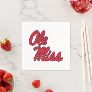 Serviette En Papier Université du Mississippi Ole Miss Script