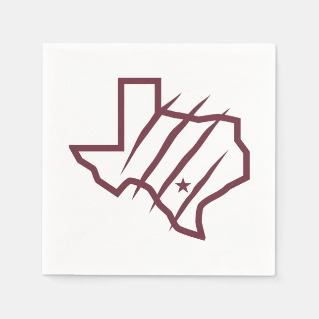 Serviette En Papier Université Texas A&M de San Antonio | Logo d'état (Devant)
