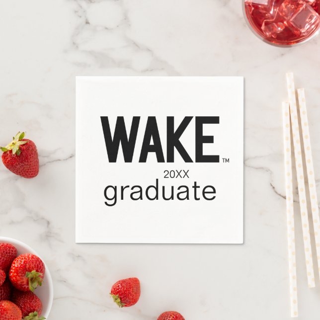Serviette En Papier Université Wake Forest | Wordmark Wake (En situation)