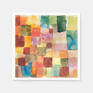 Serviette En Papier Untitled abstract water color squares - Paul Klee