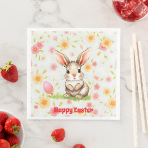 Serviette En Papier Vacances de lapin Collection moderne de Pâques