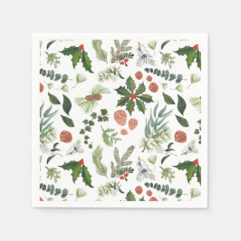 Serviette En Papier Vacances en bois hivernal