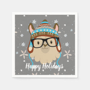 Serviette En Papier Vacances Hipster Llama