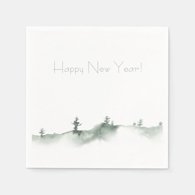 Serviette En Papier Vacances hivernales neige (Devant)