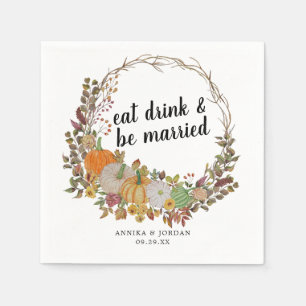 Serviette En Papier Vacances Mangez Boire et être marié Thanksgiving
