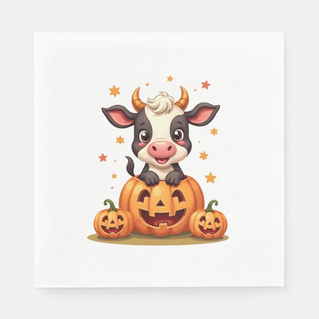 Serviette En Papier Vache citrouille Patch (Devant)