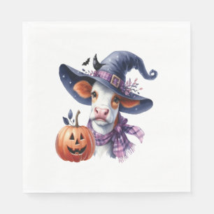 Serviette En Papier Vache d'Halloween à l'automne