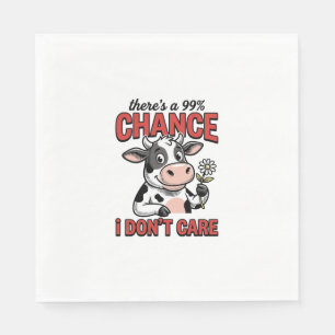 Serviette En Papier Vache Drôle Chance Je M'en Fiche Vintage